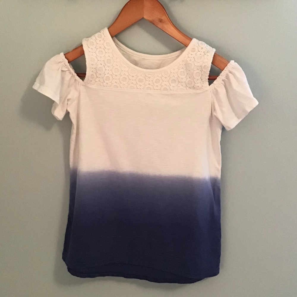 Justice cold shoulder short sleeve top